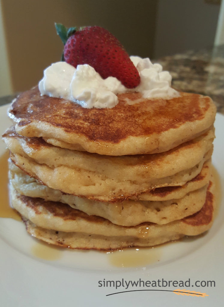 Best Tasting 100% Whole Wheat Pancakes (with a secret ingredient!)