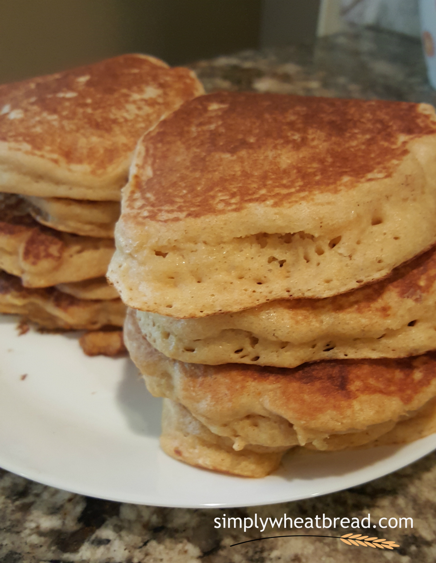 100% whole wheat pancakes. Best taste due to one special ingredient.